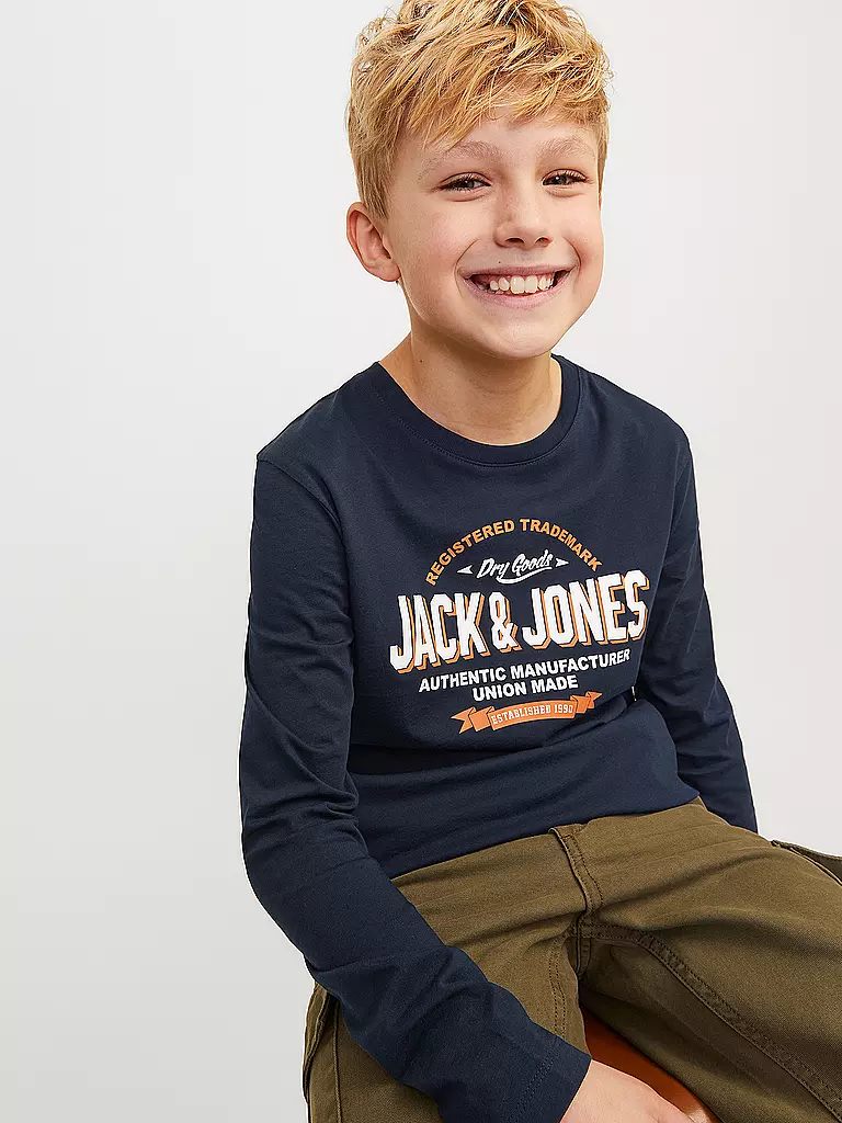 JACK & JONES | Jungen Langarmshirt JJELOGO | dunkelblau