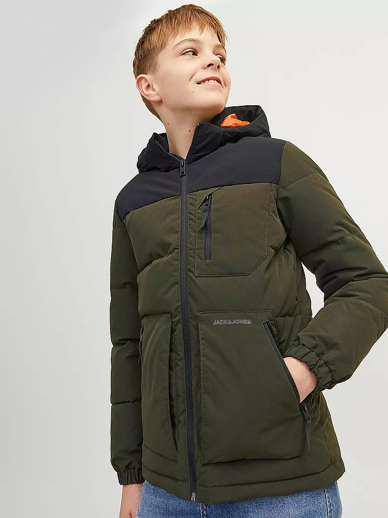 JACK & JONES | Jungen Steppjacke  JJEOTTO  | olive