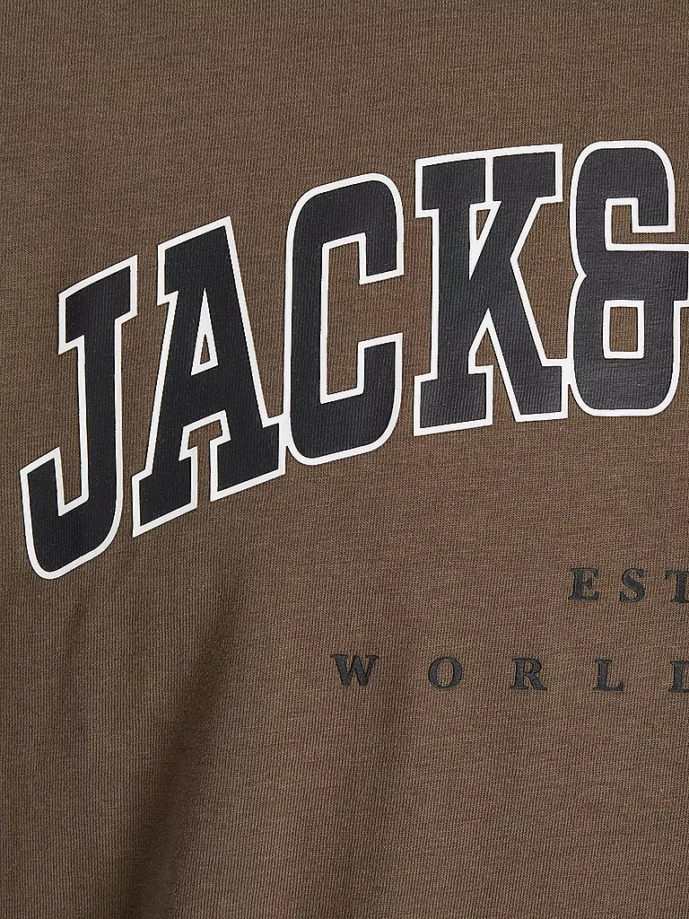 JACK & JONES | Jungen T-Shirt  JJECALEB VARSITY TEE  | braun