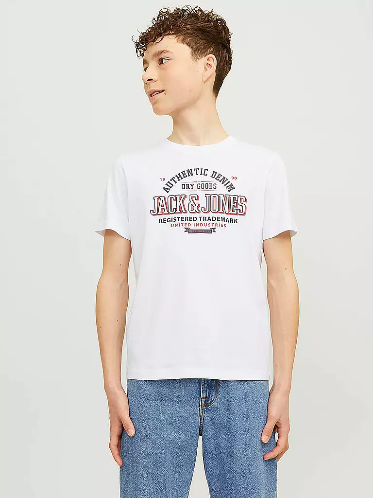 JACK & JONES | Jungen T-Shirt JJELOGO | weiss