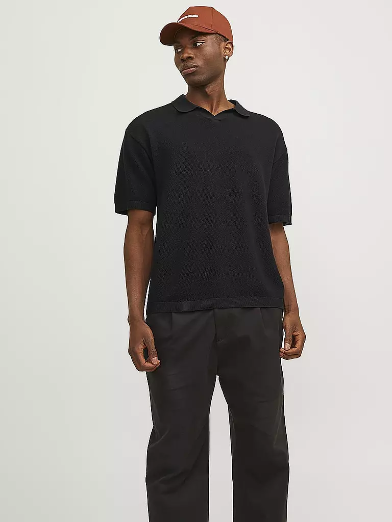 JACK & JONES | Poloshirt JORLINEN | schwarz