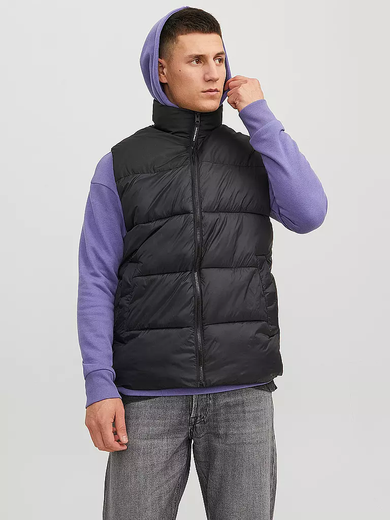 JACK & JONES | Steppgilet JJETOBY | schwarz