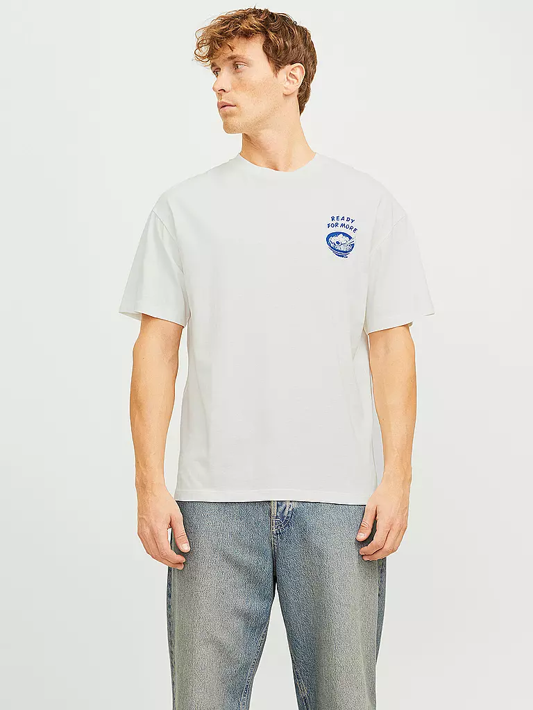 JACK & JONES | T-Shirt JJCHARGE  | weiss