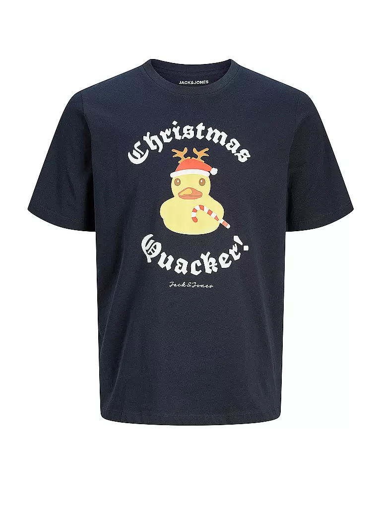 JACK & JONES | T-Shirt JJXMAS | dunkelblau