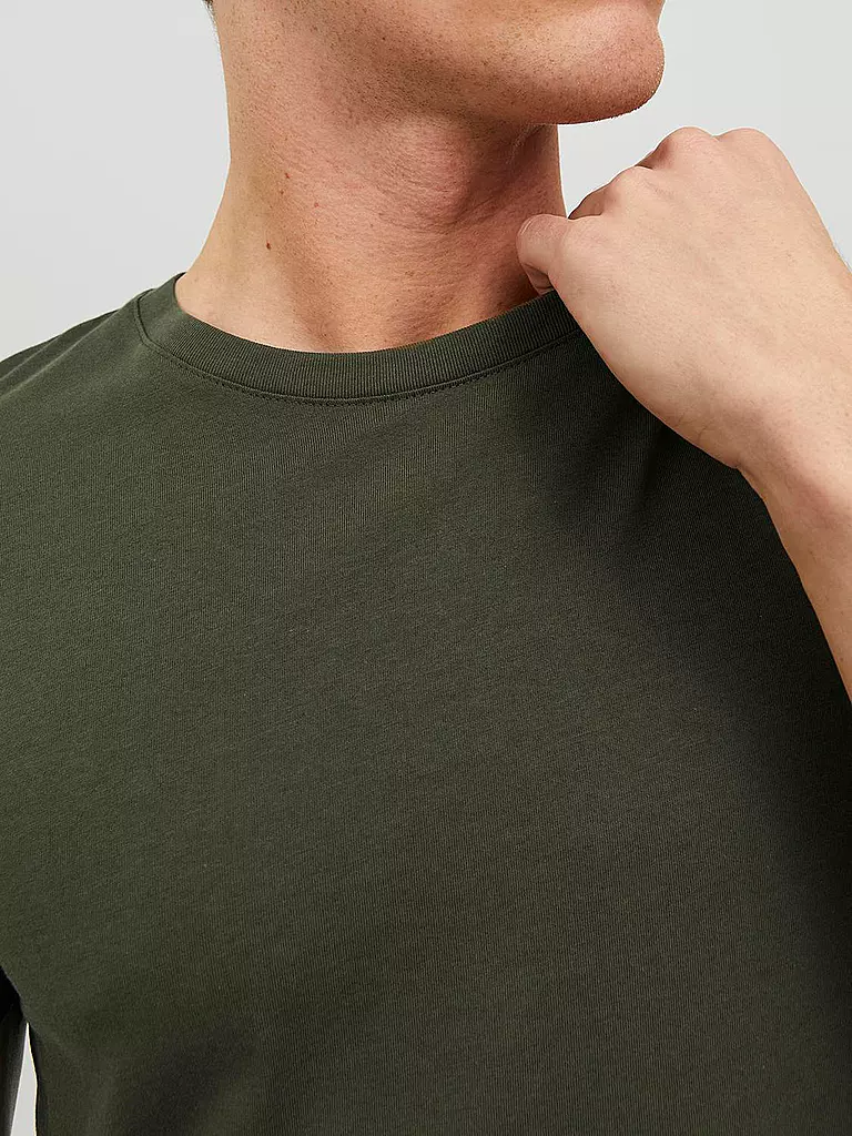 JACK & JONES | T-Shirt Slim Fit "JJEORGANIC" | olive