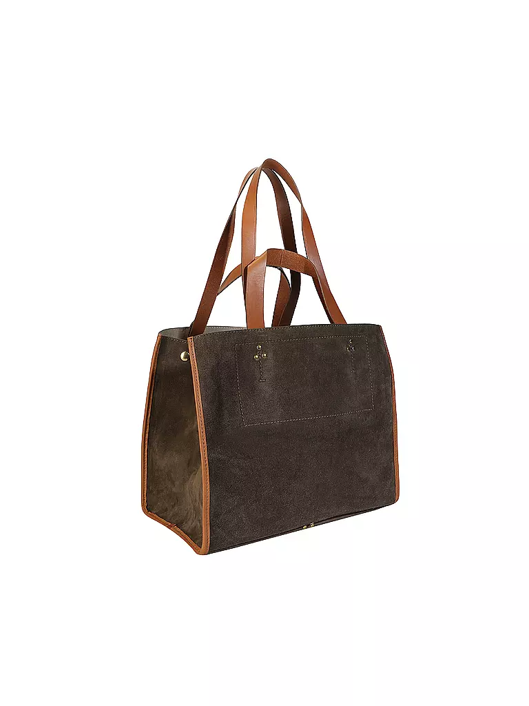 JEROME DREYFUSS | Ledertasche - Shopper LEON M | olive