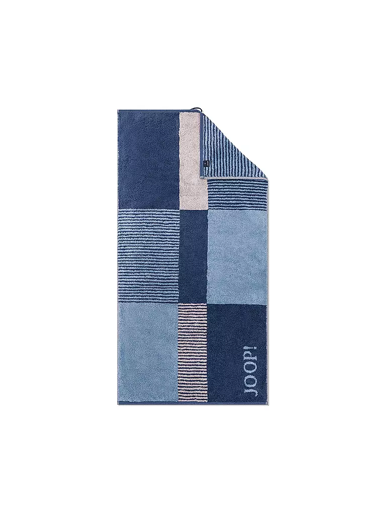 JOOP | Duschtuch 80x150cm DIVIDED SQUARES Aqua | dunkelblau