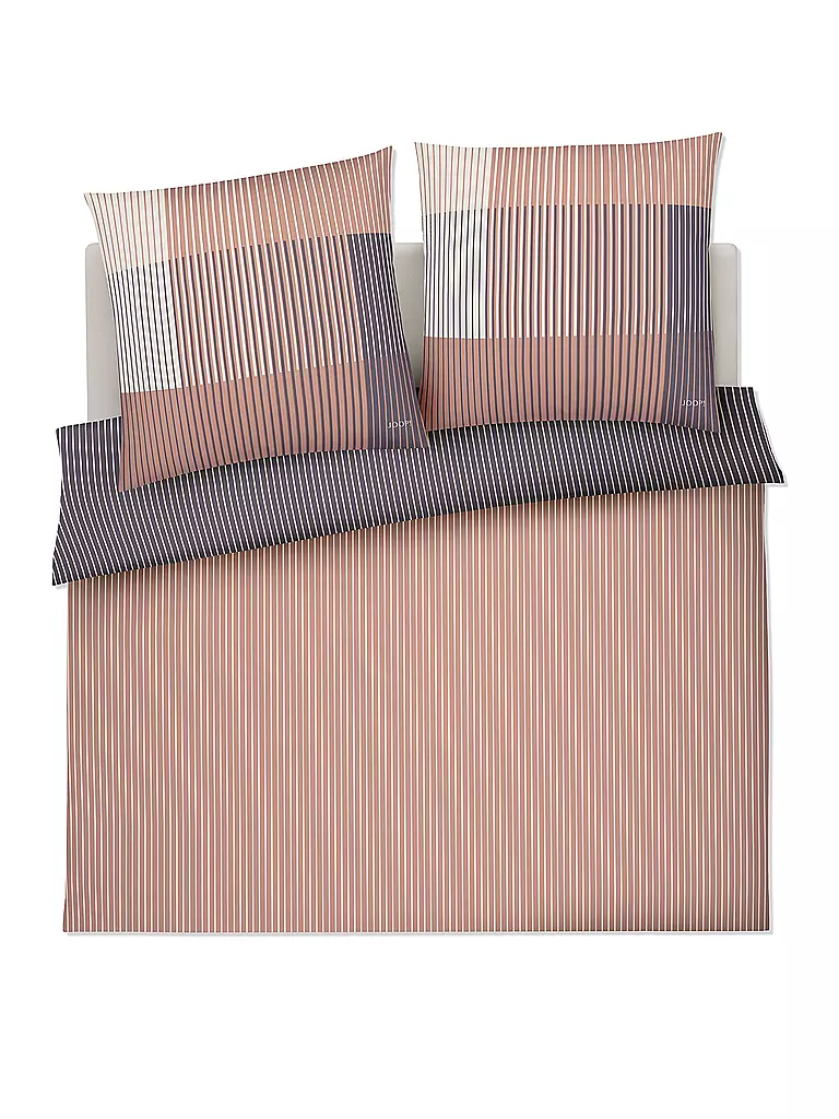 JOOP | Satin Bettwäsche DIVIDED 2x 70x90cm / 200x200cm Blush | rosa