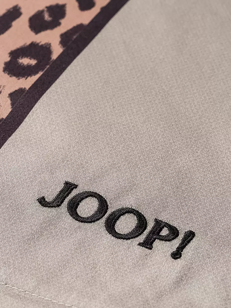 JOOP | Satin Bettwäsche LEO 2x 70x90cm / 200x200cm Stone | grau