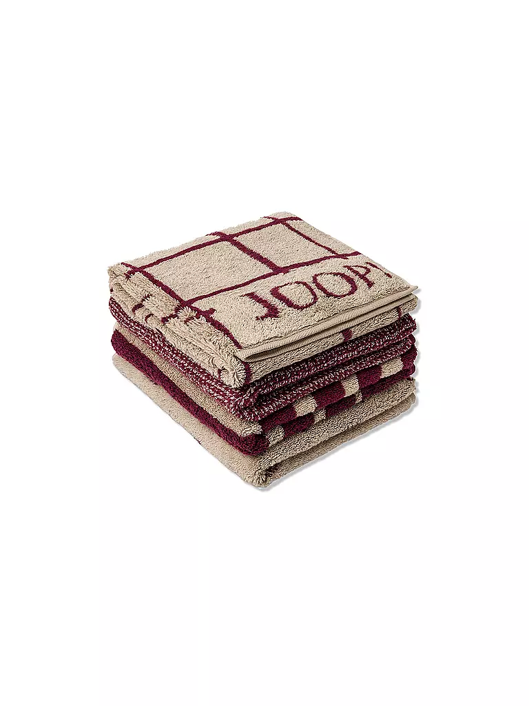 JOOP | Waschhandschuh SELECT LAYER 16x22cm Rouge | grau