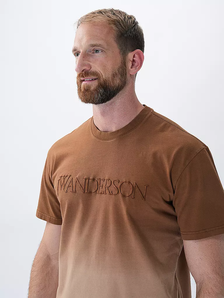 JW ANDERSON | T-Shirt LOGO GRADIENT TEE | braun