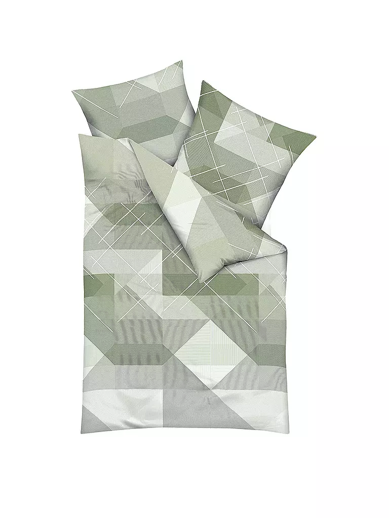 KAEPPEL | Flanell Bettwäsche 70x90cm/140x200cm LINEAR Oliv | olive