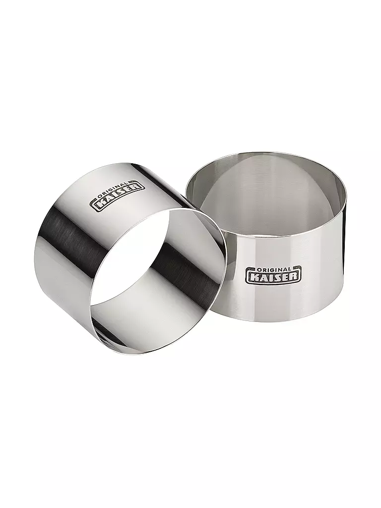 KAISER | Dessertringe Set 2-teilig 8cm Edelstahl  | silber