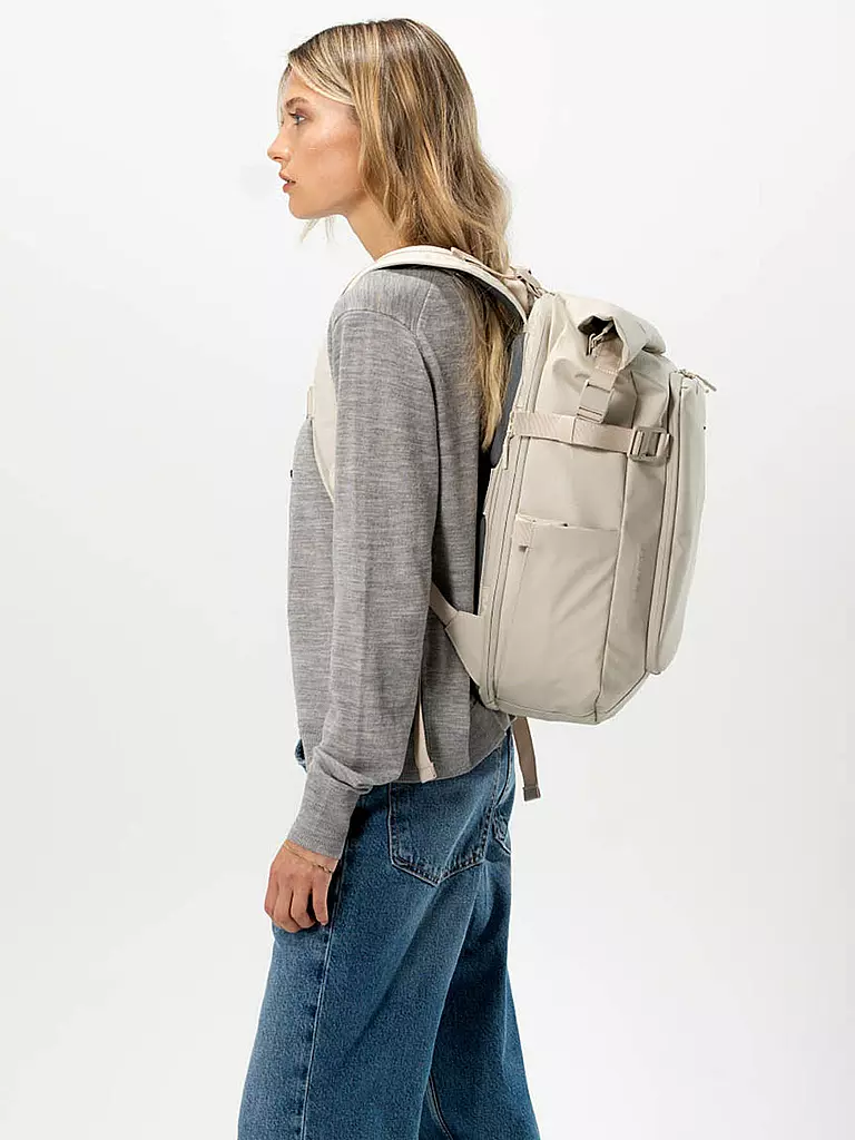 KAPTEN & SON | Rucksack LISBON, erweiterbar | beige