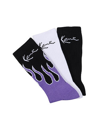 KARL KANI | Socken 3er Pkg. black, flames, white