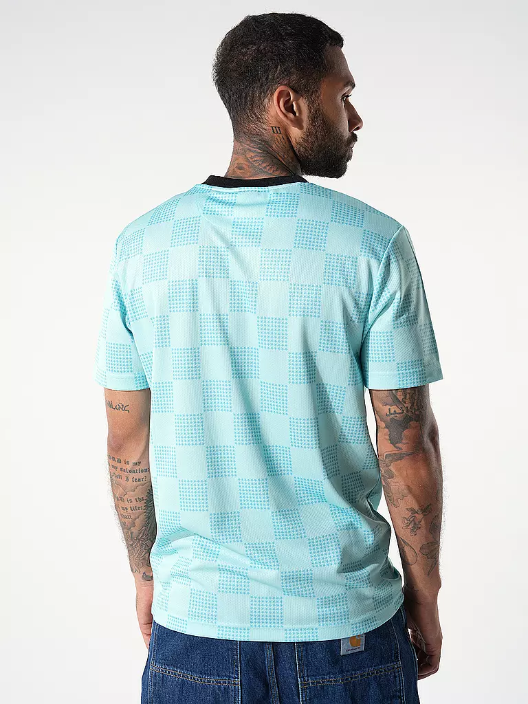 KARL KANI | T-Shirt SPORT STAR CHECK TRIKOT | hellblau