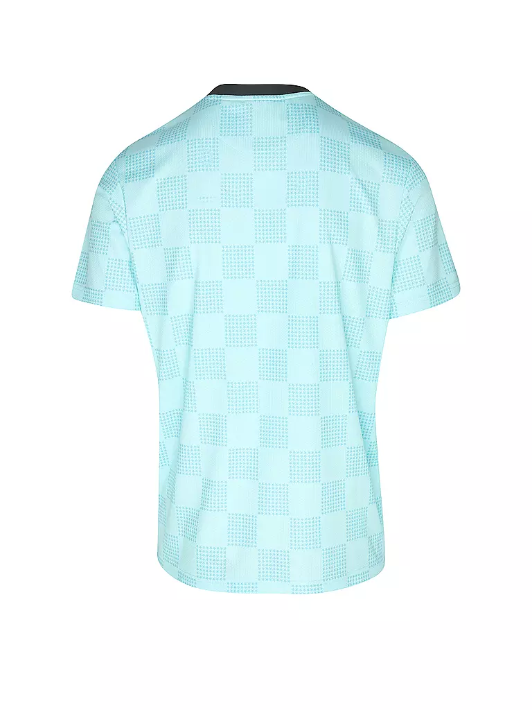 KARL KANI | T-Shirt SPORT STAR CHECK TRIKOT | hellblau