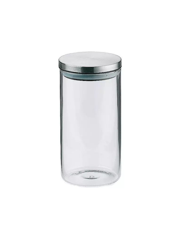 KELA | Vorratsdose BAKER 1,1l Glas / Edelstahl | transparent