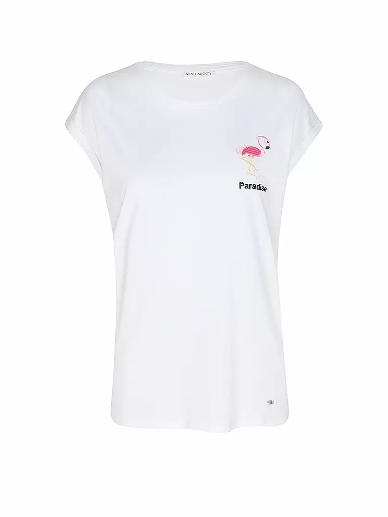 KEY LARGO | T-Shirt FLAMINGO | weiss