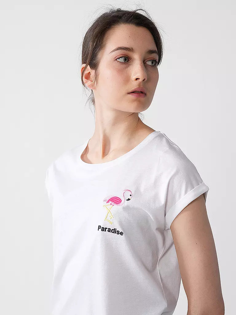 KEY LARGO | T-Shirt FLAMINGO | weiss