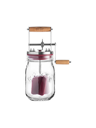 KILNER | Butterfass mit Kurbel 1l Glas/Edelstahl