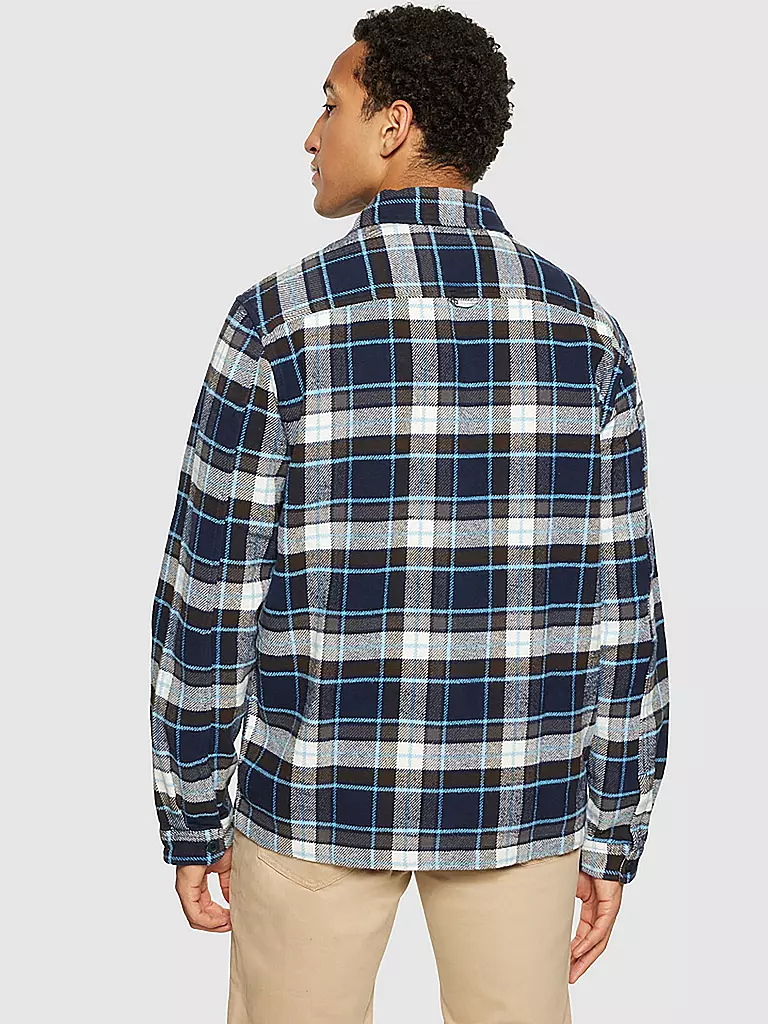 KNOWLEDGE COTTON APPAREL | Flanell Overshirt Regular Fit | blau