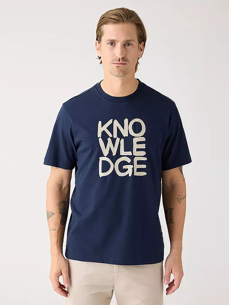 KNOWLEDGE COTTON APPAREL | T-Shirt  | blau