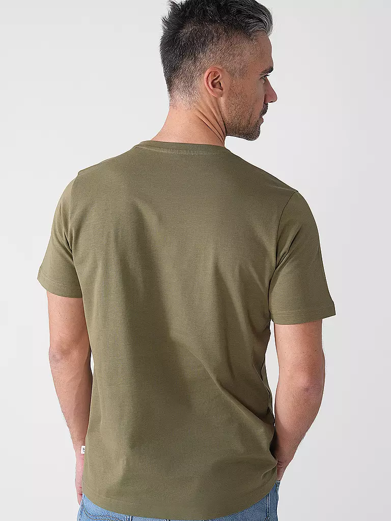 KNOWLEDGE COTTON APPAREL | T-Shirt  | olive