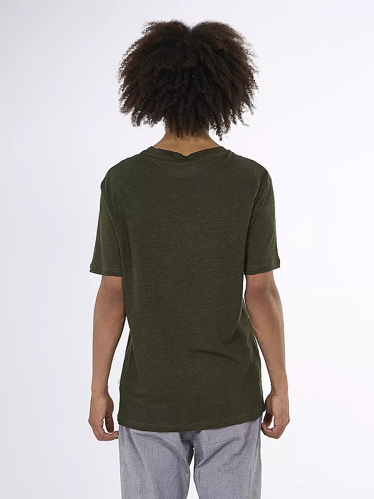 KNOWLEDGE COTTON APPAREL | T-Shirt  | olive