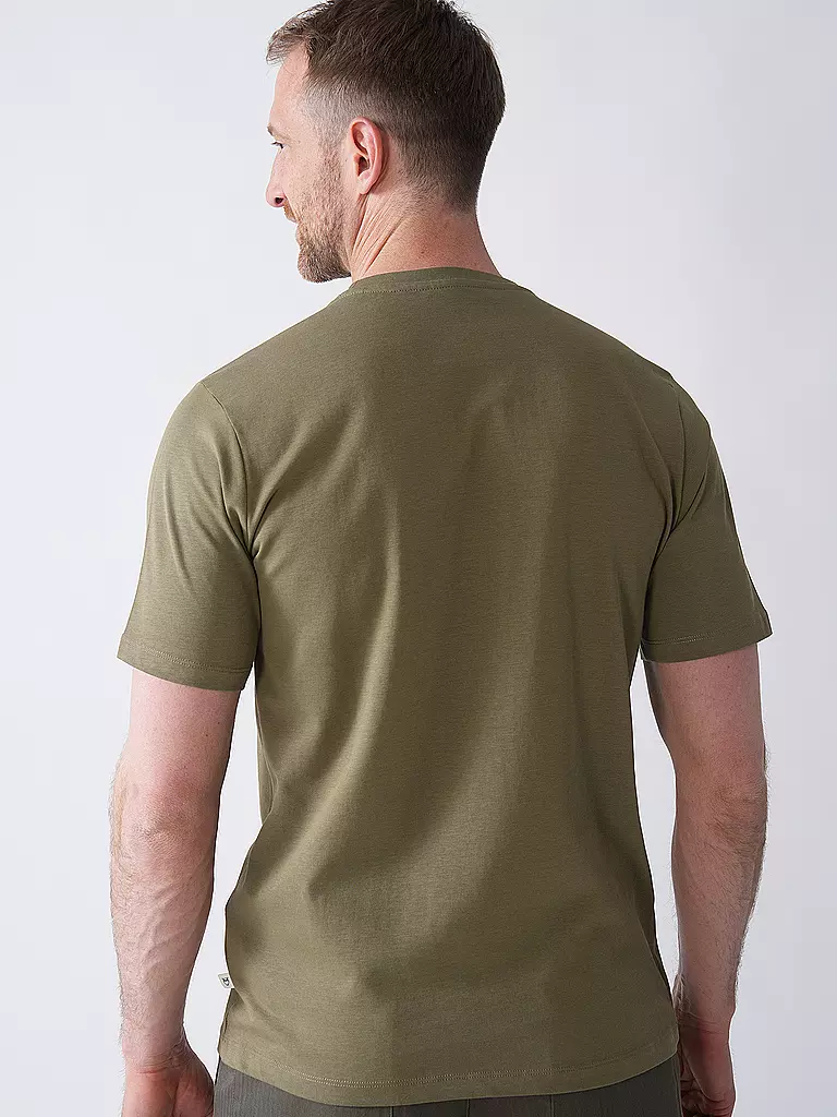 KNOWLEDGE COTTON APPAREL | T-Shirt TEE KAJAK | olive