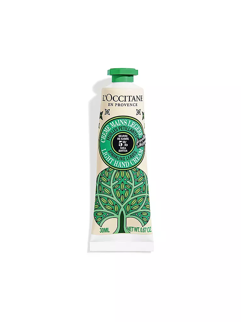 L'OCCITANE | Sparkling Leaves Leichte Handcrem 30ml | dunkelgrün