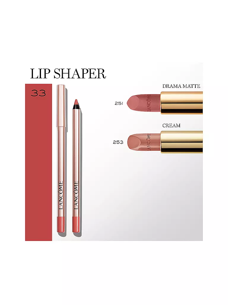 LANCÔME | Lippenkonturenstift - Lip Idôle Lip Shaper Creamy Matte Lip Liner (33 Idôle nude) | dunkelrot