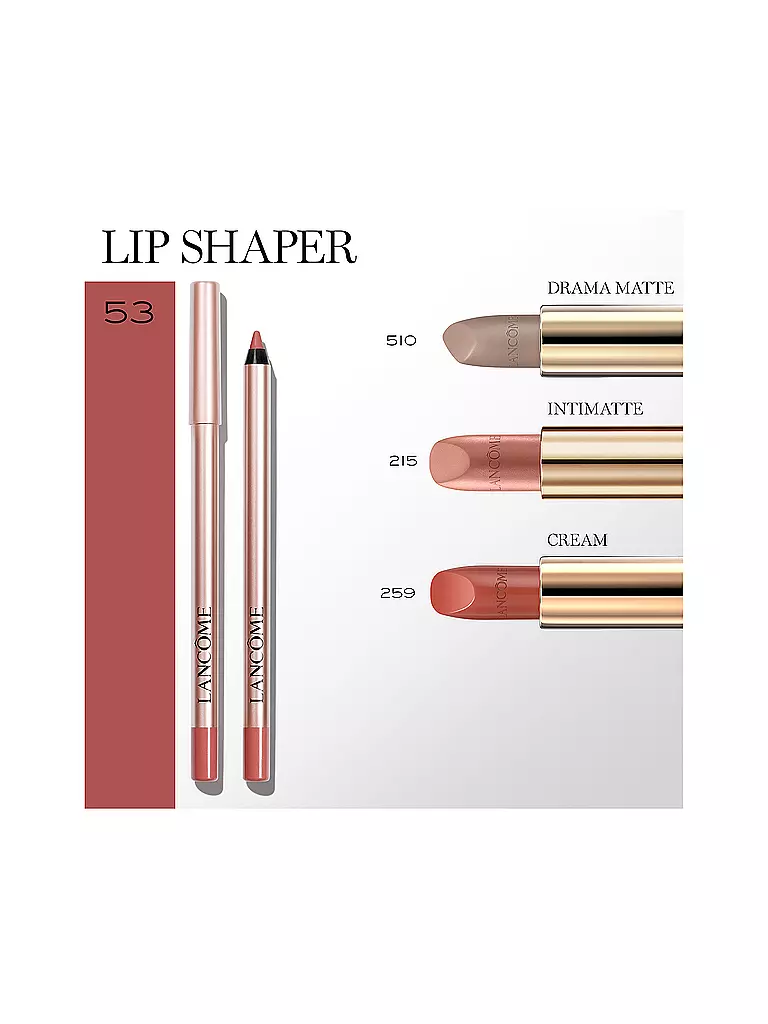 LANCÔME | Lippenkonturenstift - Lip Idôle Lip Shaper Creamy Matte Lip Liner (53 The Tea Is Hot) | dunkelrot