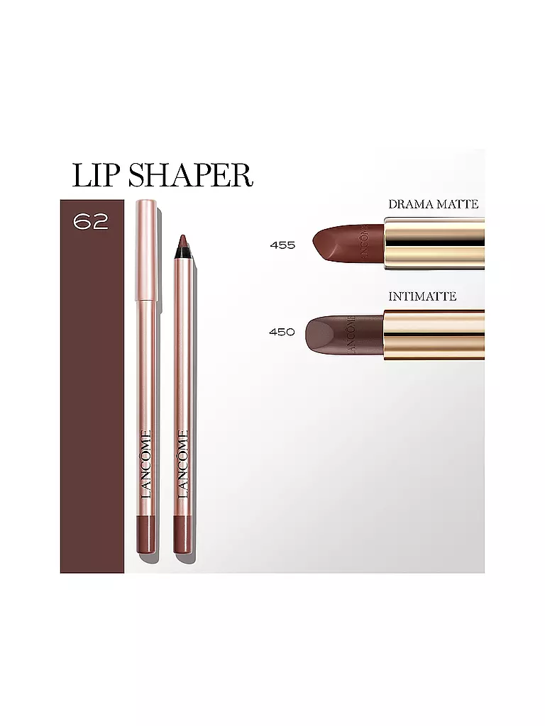 LANCÔME | Lippenkonturenstift - Lip Idôle Lip Shaper Creamy Matte Lip Liner (62 Morning Espresso) | dunkelrot