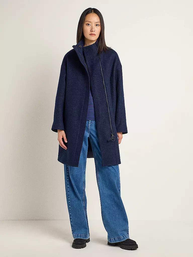 LANIUS | Wollmantel Oversized Fit | dunkelblau