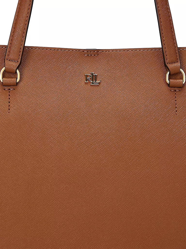 LAUREN RALPH LAUREN | Ledertasche - Shopper KARLY TOTE Large | braun