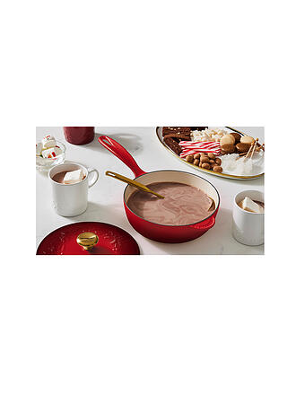 LE CREUSET | Stielkasserolle mit Deckel 21cm HOLLY Kirschrot