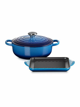 LE CREUSET | 2-teiliges Gusseisen Set 24cm Azure