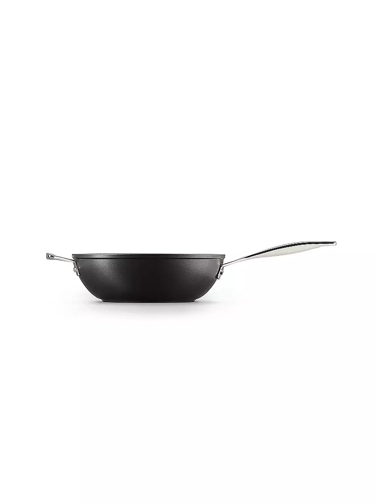 LE CREUSET | Aluminium-Antihaft Wok-Pfanne mit Gegengriff 26cm/3,4l Schwarz | schwarz