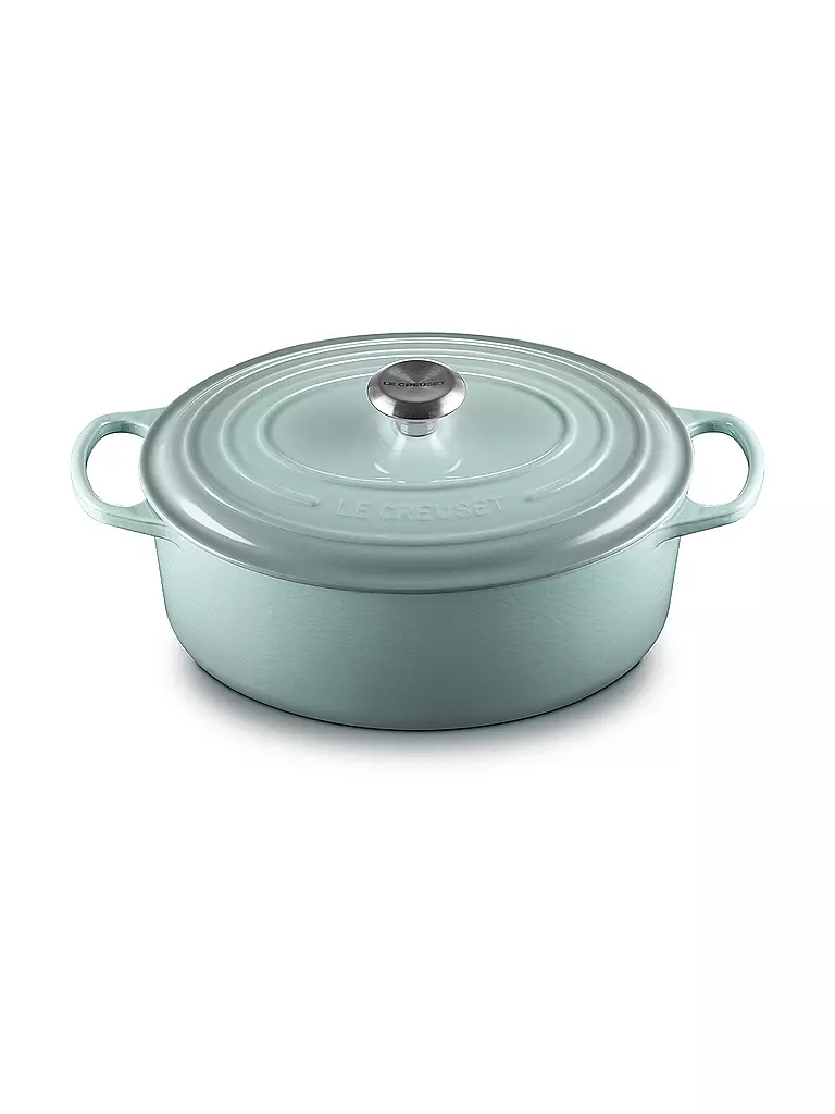 LE CREUSET | Bräter oval SIGNATURE 31cm 6,3l Sea Salt | hellgrau