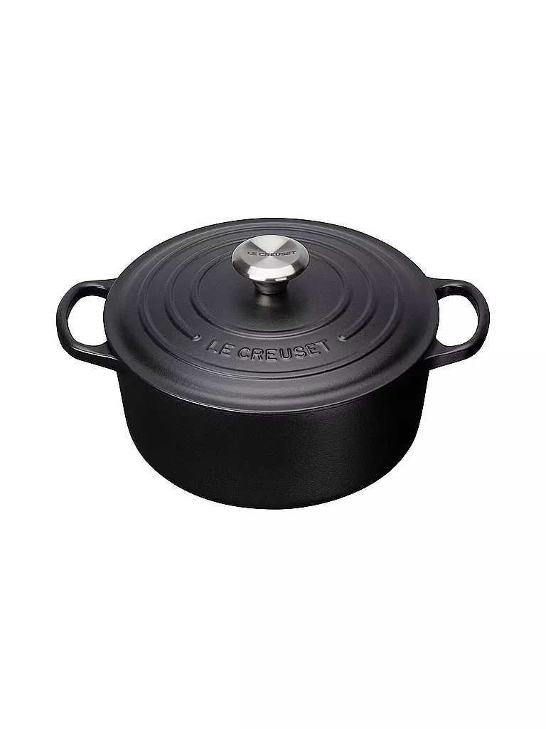 LE CREUSET | Bräter rund "Signature" 20cm 4,2l (Schwarz) | schwarz