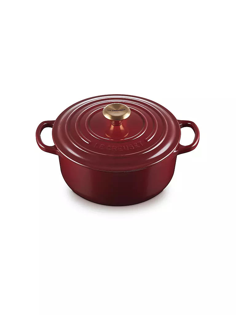 LE CREUSET | Bräter rund SIGNATURE 20cm Garnet | dunkelrot