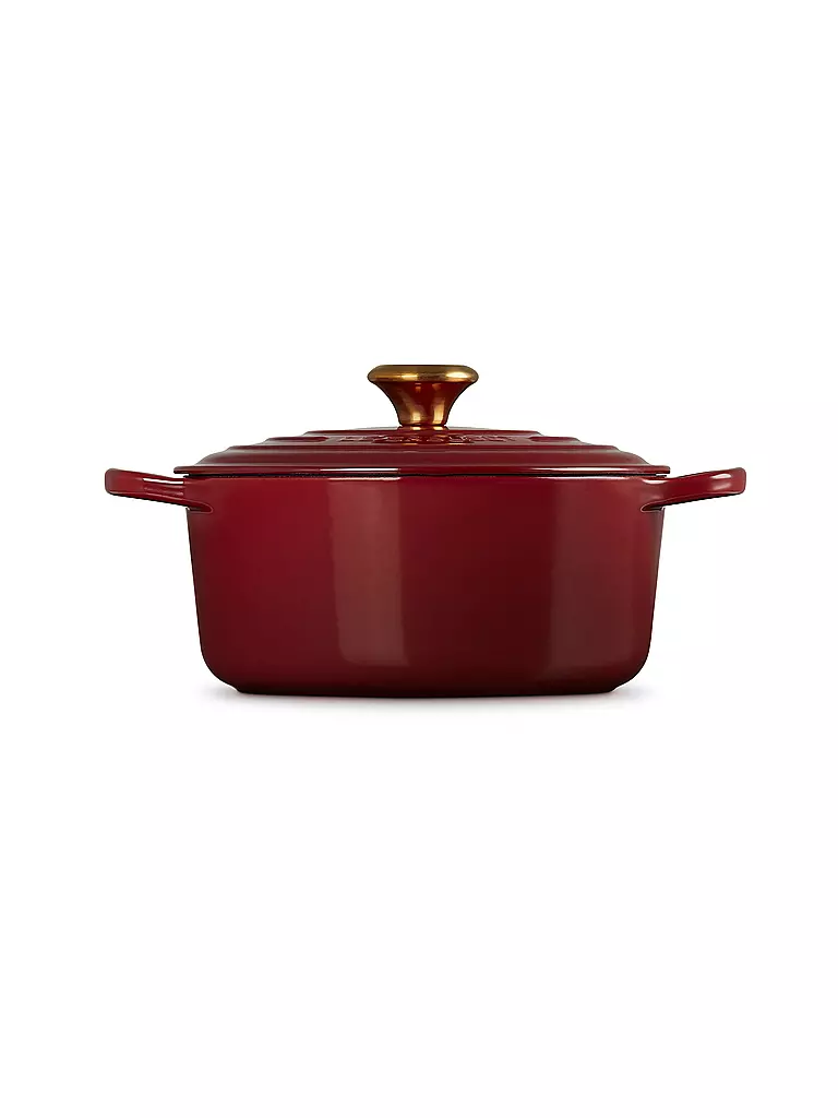 LE CREUSET | Bräter rund SIGNATURE 24cm Garnet | dunkelrot