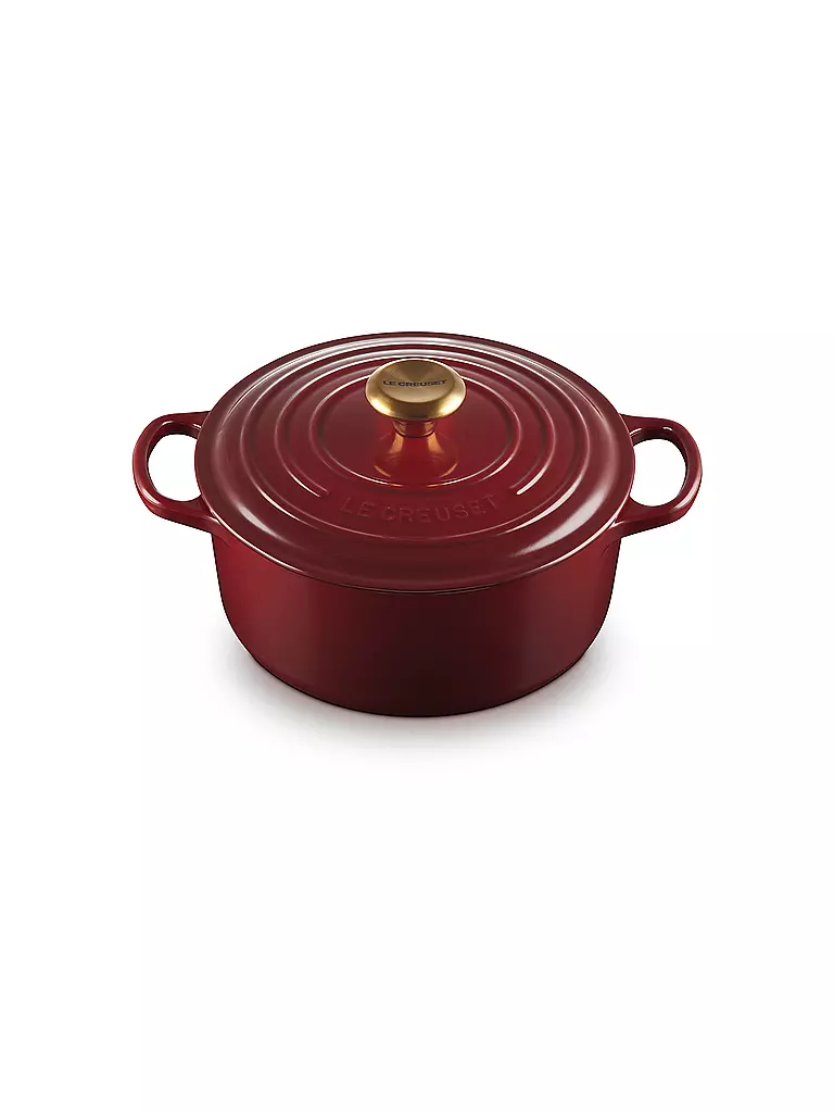 LE CREUSET | Bräter rund SIGNATURE 24cm/4,2l Garnet | gelb