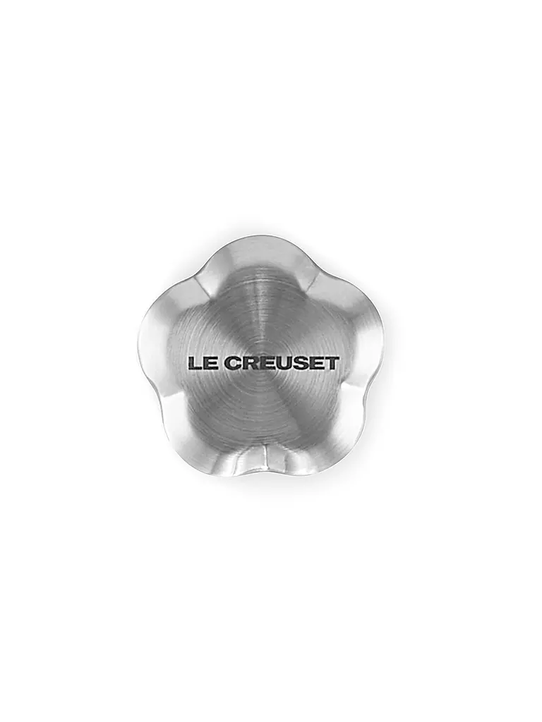 LE CREUSET | Deckelknopf 4,5cm Blume SIGNATURE Edelstahl | silber