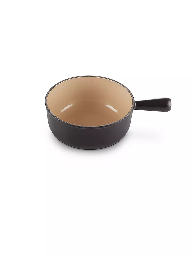 LE CREUSET | Fondue - Caquelon rund 22cm Schwarz-Matt | schwarz