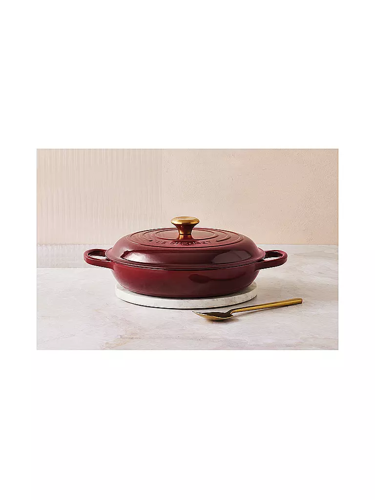 LE CREUSET | Gourmet Profitopf SIGNATURE 30cm/3,2l Garnet | hellgrau