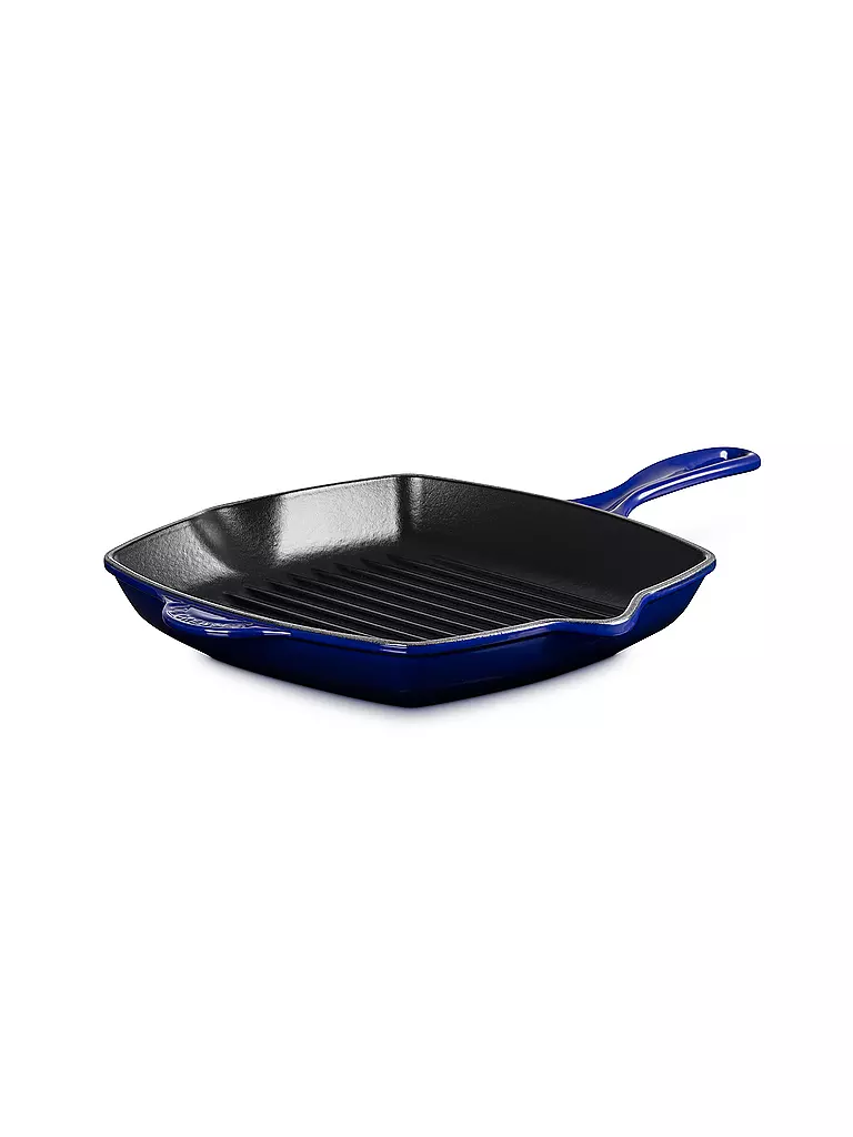 LE CREUSET | Grillpfanne Quadratisch aus Gusseisen 19cm Indigo  | dunkelblau