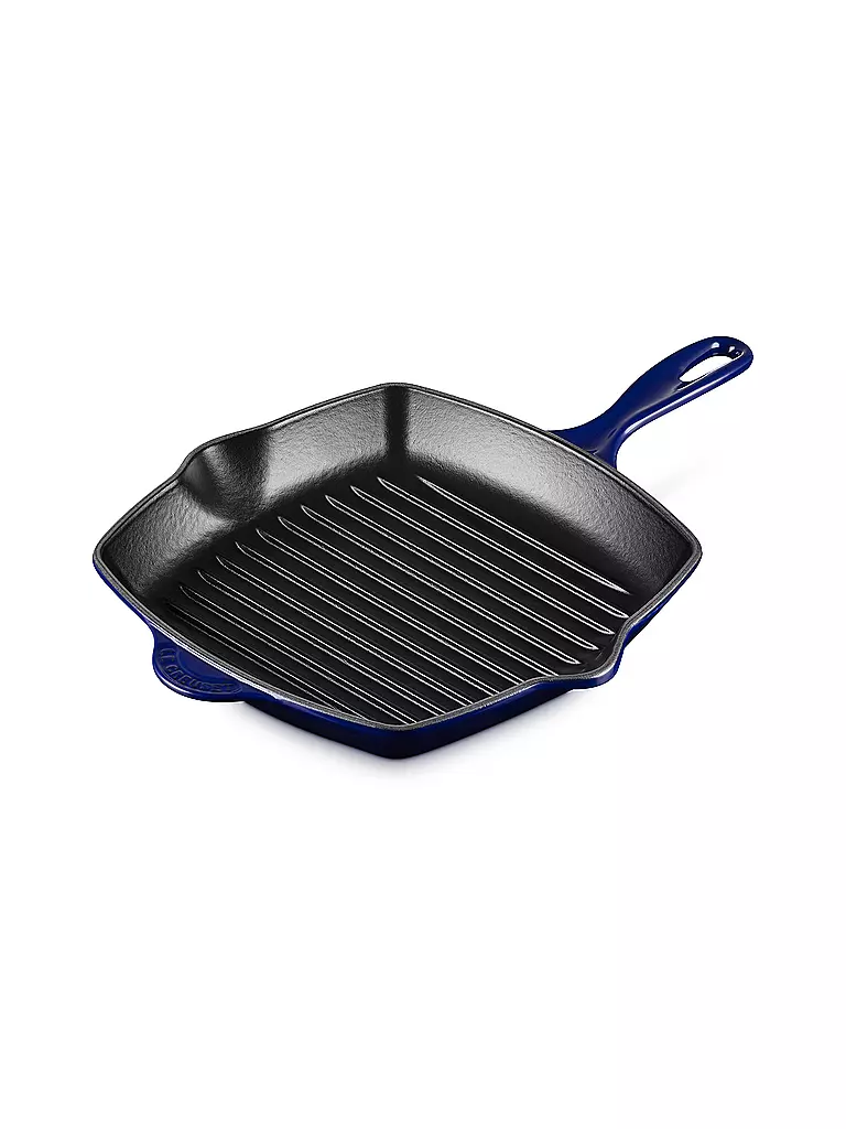 LE CREUSET | Grillpfanne Quadratisch aus Gusseisen 19cm Indigo  | dunkelblau