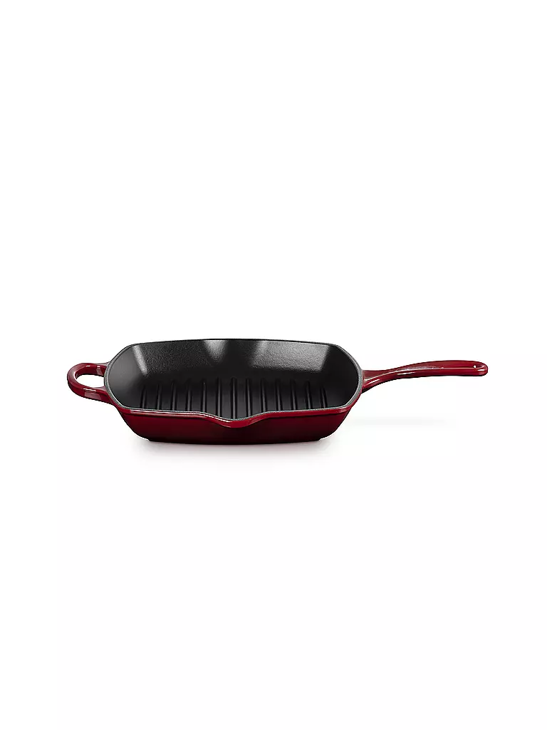 LE CREUSET | Grillpfanne quadratisch SIGNATURE 26x26cm Garnet | dunkelrot